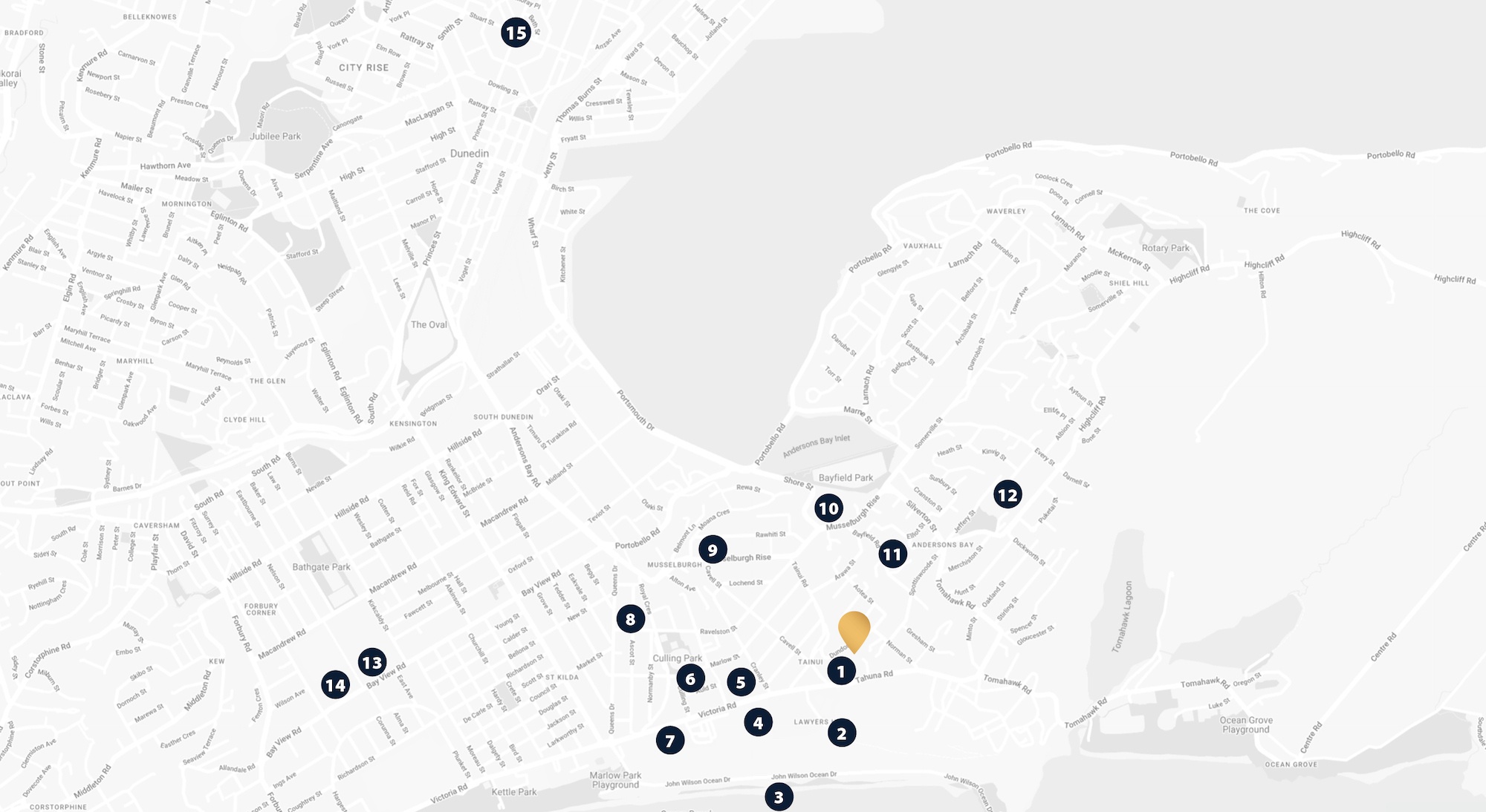 amenities near Dunedin townhouses in Dundonald Street