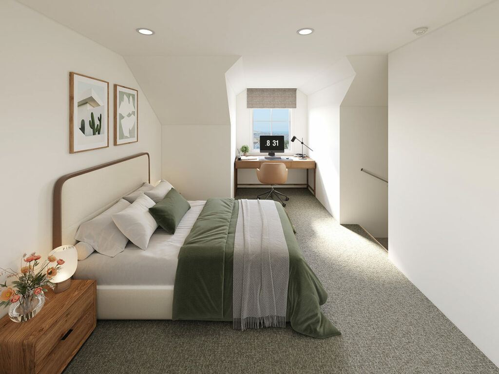Beautiful bedroom in a heritage style house on Mailer Street, Mornington in Dunedin