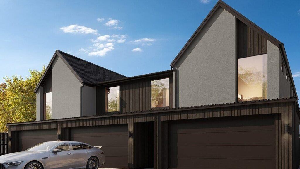 exterior of luxury townhouses in Highgate Dunedin